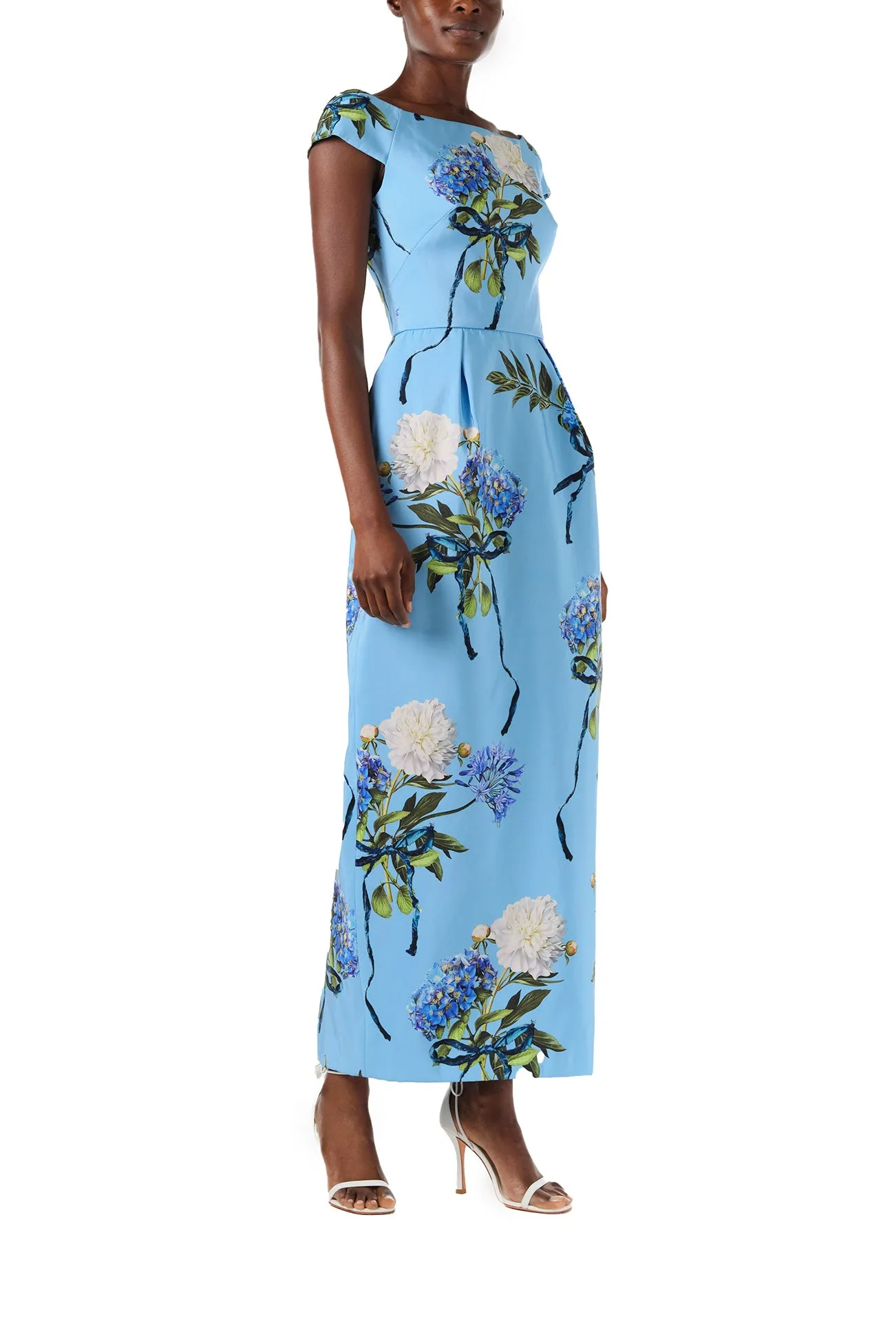Bateau Neckline Column Dress